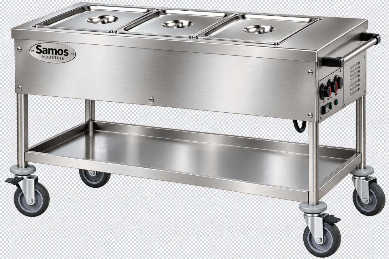 Chariot Bain-Marie 04 Bacs