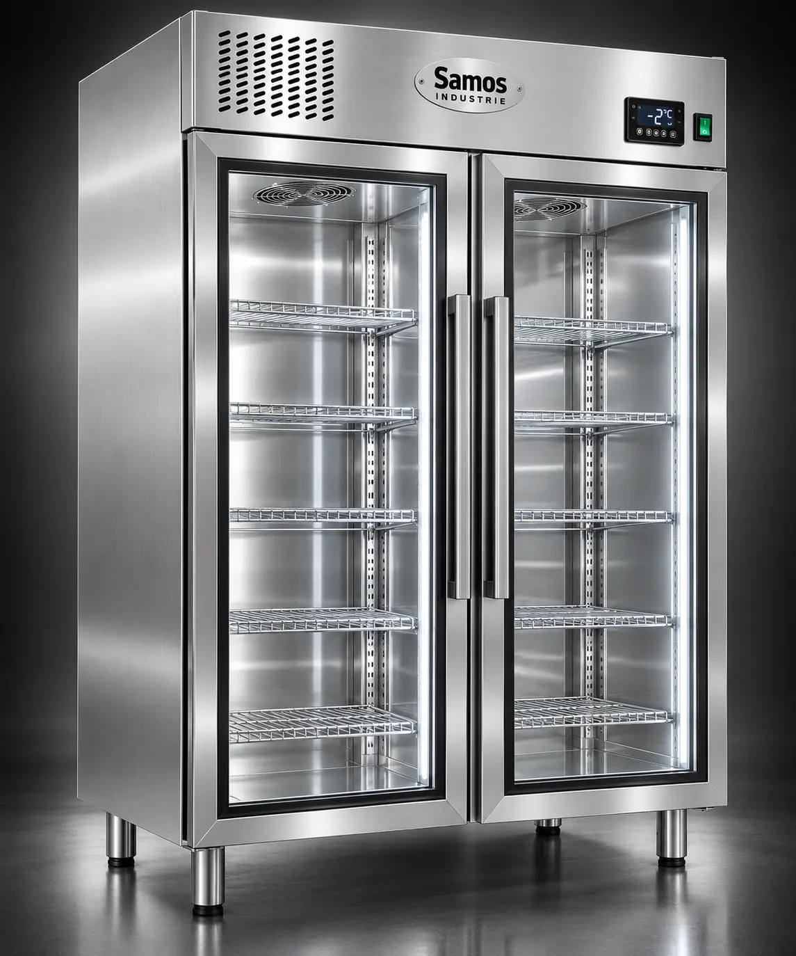 Armoire Frigorifique 1 500 L — version portes vitrées